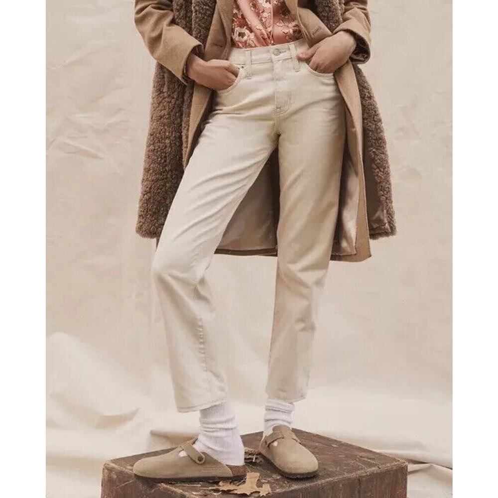 J Crew Jeans Womens 25 Beige Slouchy Boyfriend High‎ Rise Cotton BD367